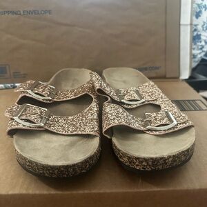 Glittery Sandals with Buckles